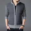 Moda markası sweaters erkek hırka kalın ince fit jumperlar örgü fermuar sıcak kış stili sıradan erkekler 201126