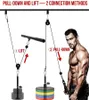 Hem Workout Gymutrustning Fitness Lift Remskiva System Kit med Laddar Pin Tricep Strap Bar Kabel Rope Machine Muscle Strength Training