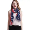Scarves American Flag Pentagram Chiffon Scarf Fashion Scarves USA Flag Scarf Patriotic Stars and Stripes American flag Scarf 2021