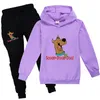 Sonbahar Erkek Giysileri Set Uzun Kollu Rahat Spor Çocuk Scooby Doo Butik Çocuk Giyim Toddler Kıyafetler Kız Camisetas 201127