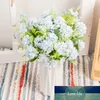 Blue Beautiful Artificial Flowers High Quality Small Flower Ball Dandelion Silk Fake Flowers Wedding Home Bedroom DIY Decoration