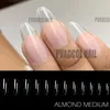 240pcsbag gel x نظام تمديد الأظافر الغطاء الكامل المنحوت النحت Clear Stiletto Coffin Tips1538264