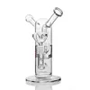 narguilés Embouts doubles et joints Bongs en verre plate-forme pétrolière Pipe à fumer avec diffuseur perc bong en verre joints de 14 mm