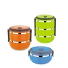 Thermal Isolubulat Lunch Box Bento Picnic Storage Mess Cyna Żywność Jar Wielowarstwowa Stal nierdzewna dla studentów Dzieci Camping Outdoor