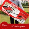 80cm Large with LED Light RC helicopter drones remote control children outside flying toys boys for 10 year old13565357
