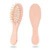 Poils de bambou démêlant brosse à cheveux en bois humide ou sec brosse à cheveux ovale 16*4.5*3 cm pour femmes hommes LX3415