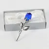 Cadeau de Saint Valentin Cristal Métal Rose Fleur Artificielle Argent Or Tige Rose Fleur pour Petite Amie Cadeaux De Mariage RRD13111