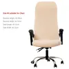 Soft Office Stretch Spandex Chair Covers Solid Anti-dirty Computer Seat Chair Cover Removable Slipcovers For Office Seat Chairs LJ201216