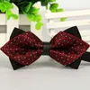 Moda Man's Embandding Wedding Ties Sukienka Elegancka regulowana muszka w kratka wzór biznesowy Koszulka Bowtie