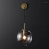 Wall Lamp IWHD Glass Ball Nordic LED Lights For Home Indoor Lighting Bedroom Living Room Bathroom Stair Light Vintage LED1