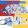 Kid Masker 4-12Y Individual Package Designer Gezichtsmasker Ijs Zijde Beschermende Herbruikbare Wasbare Kinderen Cartoon Katoenen Maskers in Stock Top Sale