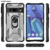 Shockproof Clear PC Pixel 6 Cases TPU Bumper With Magnetic Rotatable Ring kickstand Cover for Google Pixel 6 Pro 6A