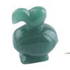 Presentes Newcrystal Dodo Pássaro Natural Quartz Tigre Olho Lapis Jade Ametista Longevidade Lucky Figurine Animal Statue Reiki 2inch RRA11159