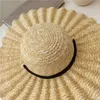 Chapeaux larges chapeaux 2021 Grand chapeau de paille de ruban été pour femmes Beach Cap Dôme Top Sun Holiday Holiday Cap1