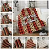 Christmas Throw Blankets Leopard Plaid Kids Blanket Double Layers Thick Children Quilt Sofa Cover Merry Christmas Gift 19 Designs DW6106