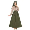 WEPBEL moda mujer musulmán Abaya Patchwork vestidos étnicos árabe malayo ropa Slim Fit manga larga alta cintura bata Kimono