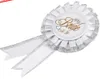 Bruid To Be Kip Night Party do Gift Filler Rosette Badge White Silver Holiday Accessoire