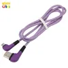 1M Elbow 90 Degree Cable Micro USB Type C Quick Charging Cable Data Line Charge Cord For Xiaomi Huawei Phone Accessory 100pcs