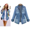 Damesjassen Hoge kwaliteit Denim Dames Herfst Mode Lange Mouw Coat Casual Uitloper Tops Plus Size 5XL Hole Jacket