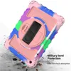 Shockproof Hybrid 3 in 1 Heavy Duty Stand Hand Strap Tablet Cases For iPad Pro 11 10.5 9.7 Mini 6 Air 4 10.9 Samsung A8.4 A8.0 A10.1 T510 A7 10.5 T500 Military Defender Cover