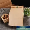 10st Brown Kraft Paper Bag Presentväskor Förpackning Kakor Candy Food Raft Bread Cookie Bread Nötter Snack Baking Paket