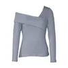 Women's Knits & Tees Autumn Womens Fashion Hollow V-Neck Long Sleeve Sweaters Sexy Ladies Casual Slim Fit Tee Tops