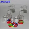 Hookah 3,2 polegadas 14mm 18mm Recycler Ash Catcher 45 90 graus Bubbler com prego de quartzo para bongos de vidro Bong Bongs