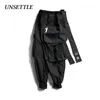 UNSETTLE AW Chinesische Stickerei Taschen Cargo Männer/Frauen Hip Hop Männliche Hosen Herren Jogger Casual Streetwear Hosen 201221