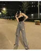 Vintage Yüksek Bel Püskül Tam Boyu Anne Kot Kadın Artı Boyutu Harajuku Geniş Bacak Elbise Pantolon Streetwear Denim Pantolon LJ201013