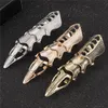 European and American exaggerated Vintage Steampunk gothic metal armor bendable joint ring 001