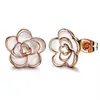 women earrings Gold Flower Stud ear rings cuff Fashion jewelry gift will and sandy