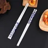 10 пар голубые и белые фарфоровые палочки для палочек керамики длинные палочки из китайского стиля для домашнего ресторана кухонные принадлежности C1747733