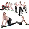 4 Wielen AB-roller voor kerntraining abdominale trainers met weerstandsbanden, knie mat, perfecte huis gym apparatuur voor mannen vrouwen 220301