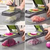 Köksartiklar Gadgets verktyg Multifunktionella grönsaksskivor Cutter 8 i 1 rivare Shredders Kitchen Supplies 201201