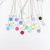 European och American White K Necklace Personlighet Kanin Head Alloy Water Drop Oil Pendant Ornaments Multi-Color Valfri