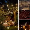 Patio Lights G40 Globe Party Christmas String Light, bianco caldo 25 lampadine vintage trasparenti 25ft luce fata, ghirlanda decorativa per esterni 201204