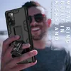 サムスンギャラクシーのための2020年の新しい磁気の見えないキックスタンドデザイン電話ケースは、Moto GスタイラスG8 Power G9のための超S10 J2