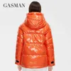 GASMAN hiver vestes femmes manteau blanc court personnalité de la mode veste femme à capuche imperméable vente parka 81051 211216