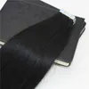 Seamless Tape in Human Hair Extensions #1B Natural color Remy Skin Weft Remy Hair Extensions Slik Straighgt adhesive Tape ins Extensions