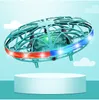 Watch gesture control Kids toy UFO induction aircraft suspension mini drone toys Inductive Flying Spinning smart drone sensor LED light Quadcopter new design