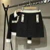 2ピースのドレス秋の女性ツイードスカートのスーツのオフィスレディース女性のショートコートの外装とファッションワークウェア衣料品セットNS3811