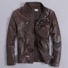 男性のアウタージェケテオ・クーコLJ201029のための高品質の春の秋の男性の本物の革のジャケットの短いスリムなモトサイクルなジャケット