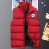 남자 자켓 겨울 방풍 민소매 지퍼 조끼 남성 가을 조끼 streetwear 따뜻한 포켓 코트 캐주얼 jott 인쇄 조끼 220119