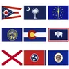 9 États Alabama Tennessee Flag Minnesota Indiana Wyoming Ohio USA State Freessipping Banner Order Order Direct Factory 90x150 pour la décoration