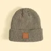 США Марка дизайнер Winter вязанные CH Beanie Этикетка зима вертикальный Вязаные шерсти Cap Unisex Складки Повседневный Шапочки Hat 5color Верхнее качество