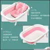 Baby Shower Bath Tub Pad Non-Slip Bathtub Seat Support Mat Newborn Safety Security Cushion Foldable Soft Pillow Drop Delivery 2021 Other Fee