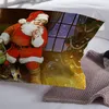 クリスマスシリーズサンタクロースクリスマスHD印刷布団/キルトカバーセットベッドリネンズクイーンキングツイン寝具セット大人201210