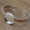 Ice Tray Jewelry Tray Wysiwyg Fit 25mm fyrkantig rund glas gl￤nsande silverf￤rg Bangle Base tomma fynd Bezel St￤lla in cabochon h jlljdw