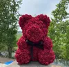 Mooie beer van rozen zonder led geschenkdoos teddyroos zeepschuim bloem kunstmatige Nieuwjaar geschenken voor Valentijnsdag cadeau