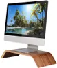 Walnut Wood Monitor Stand Riser Wood, Wooden Computer Laptop Monitor Stand Riser for Desk